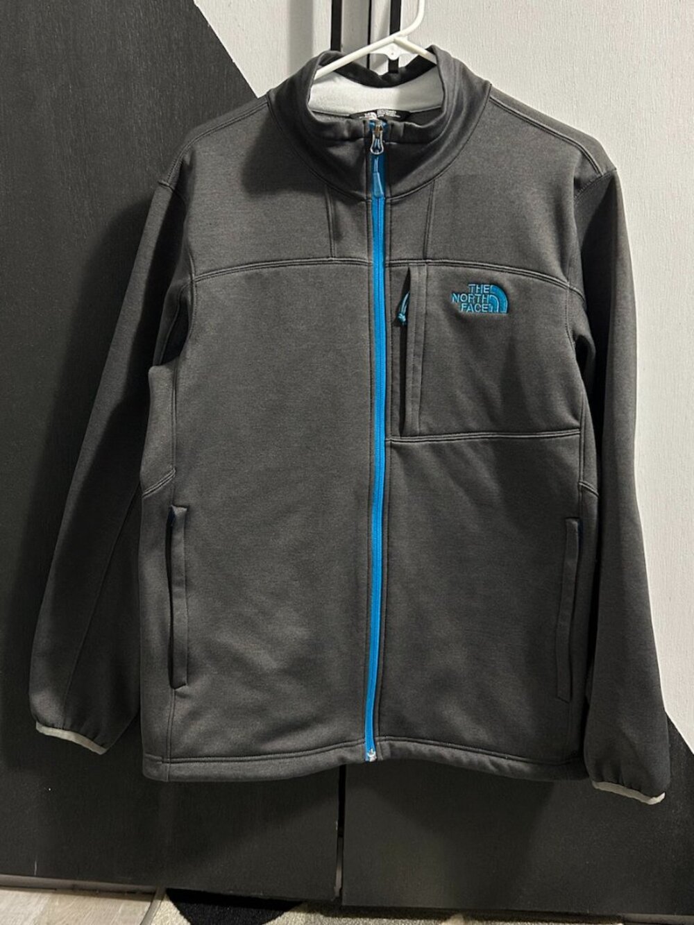 The North Face Gray Softshell Full Zip Jacket Fleece-Lined NF00CP3Y Men's Size M